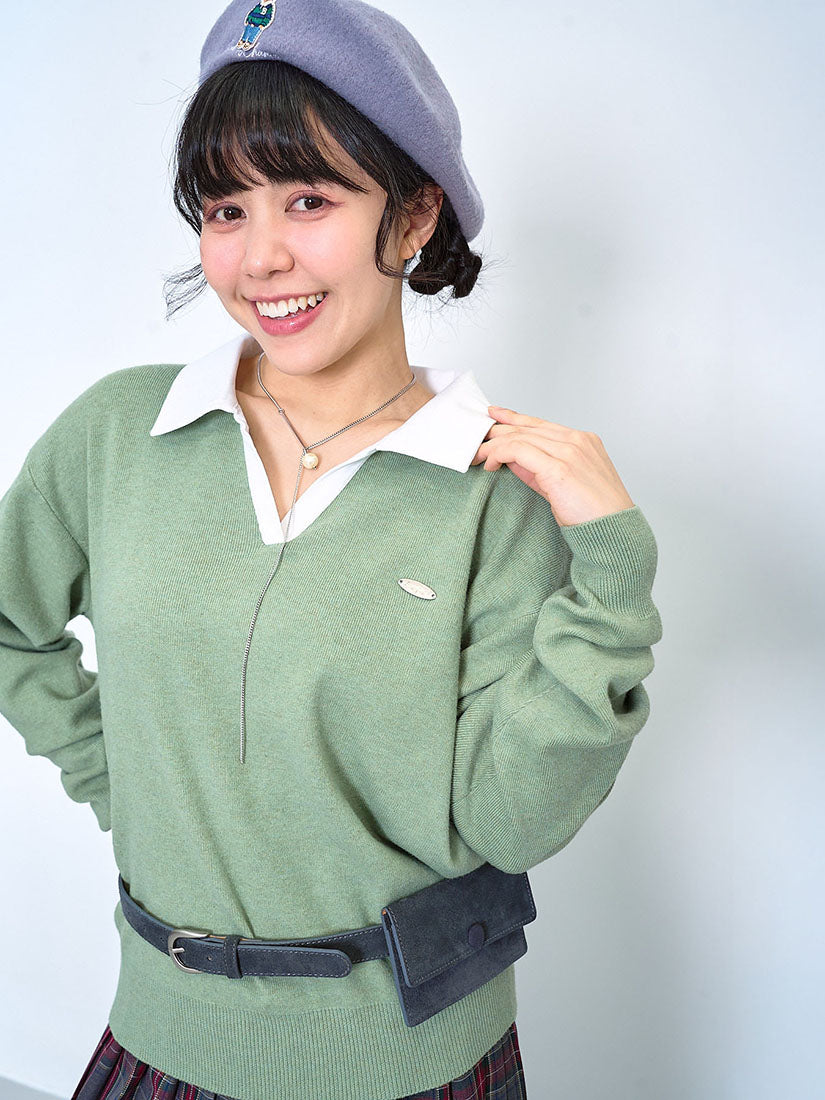 Shirt Collar Sweater (2 Colours)