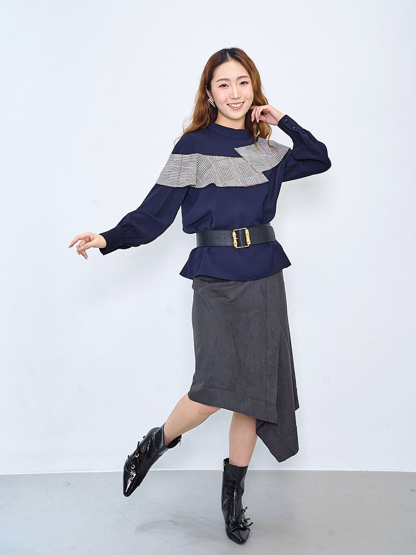 Plaid Printed Ruffle Detailed Top (2 Colours)