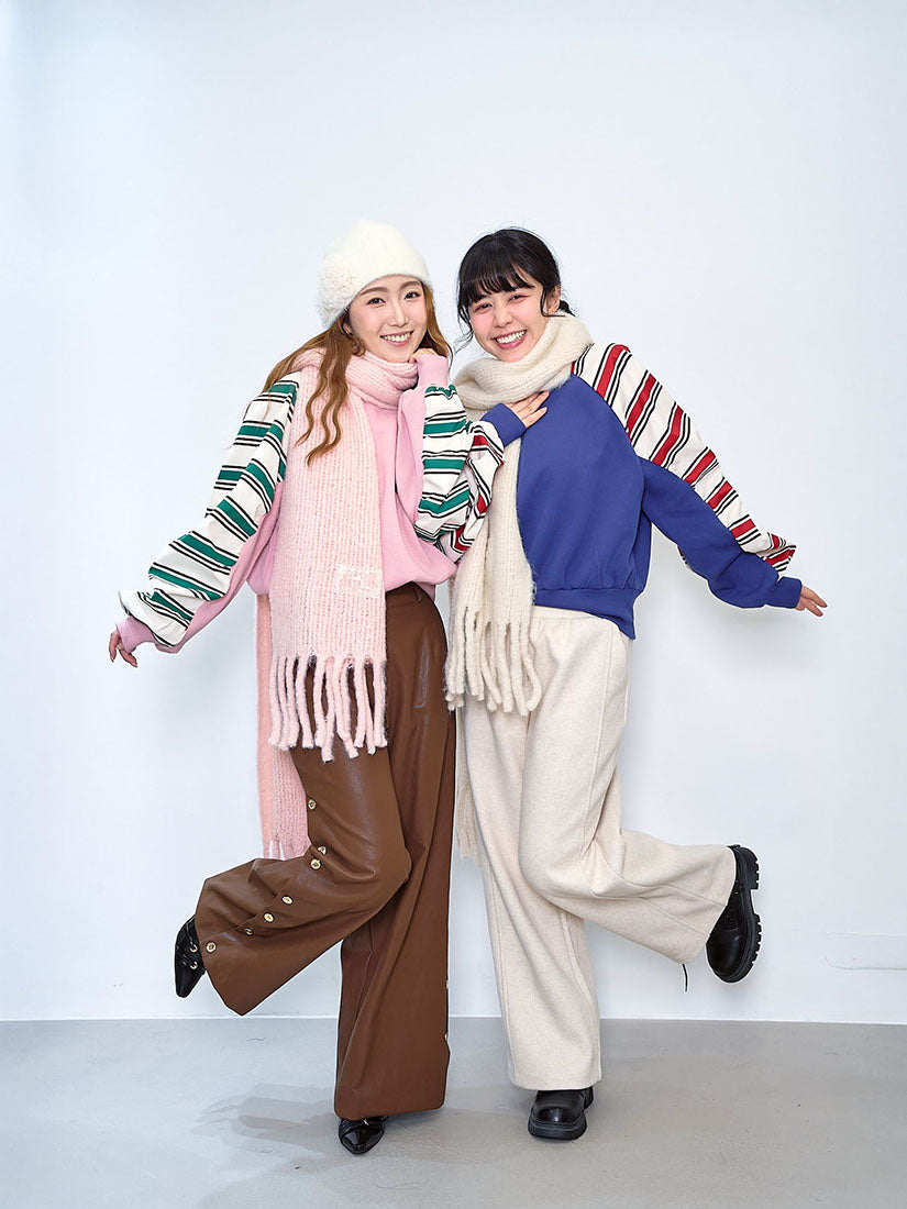 Striped Sleeve Sweatshirt (2 Colours)