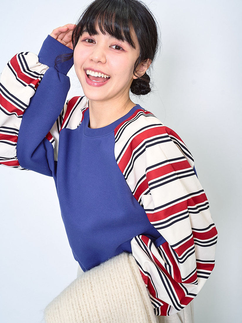Striped Sleeve Sweatshirt (2 Colours)