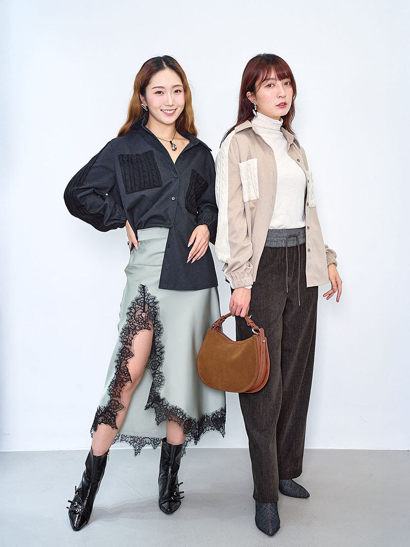 Cable Knit Pocket Shirt (2 Colours)