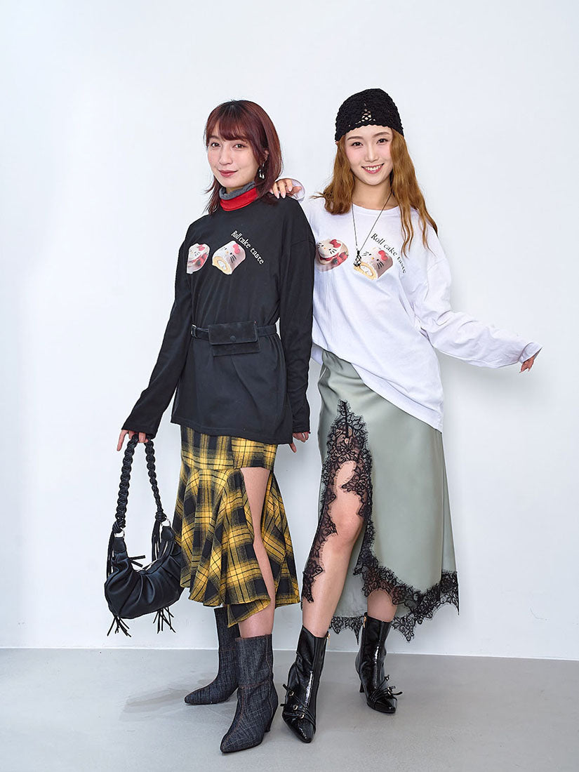 Kitty Cake Print Oversize Tee (2 Colours)