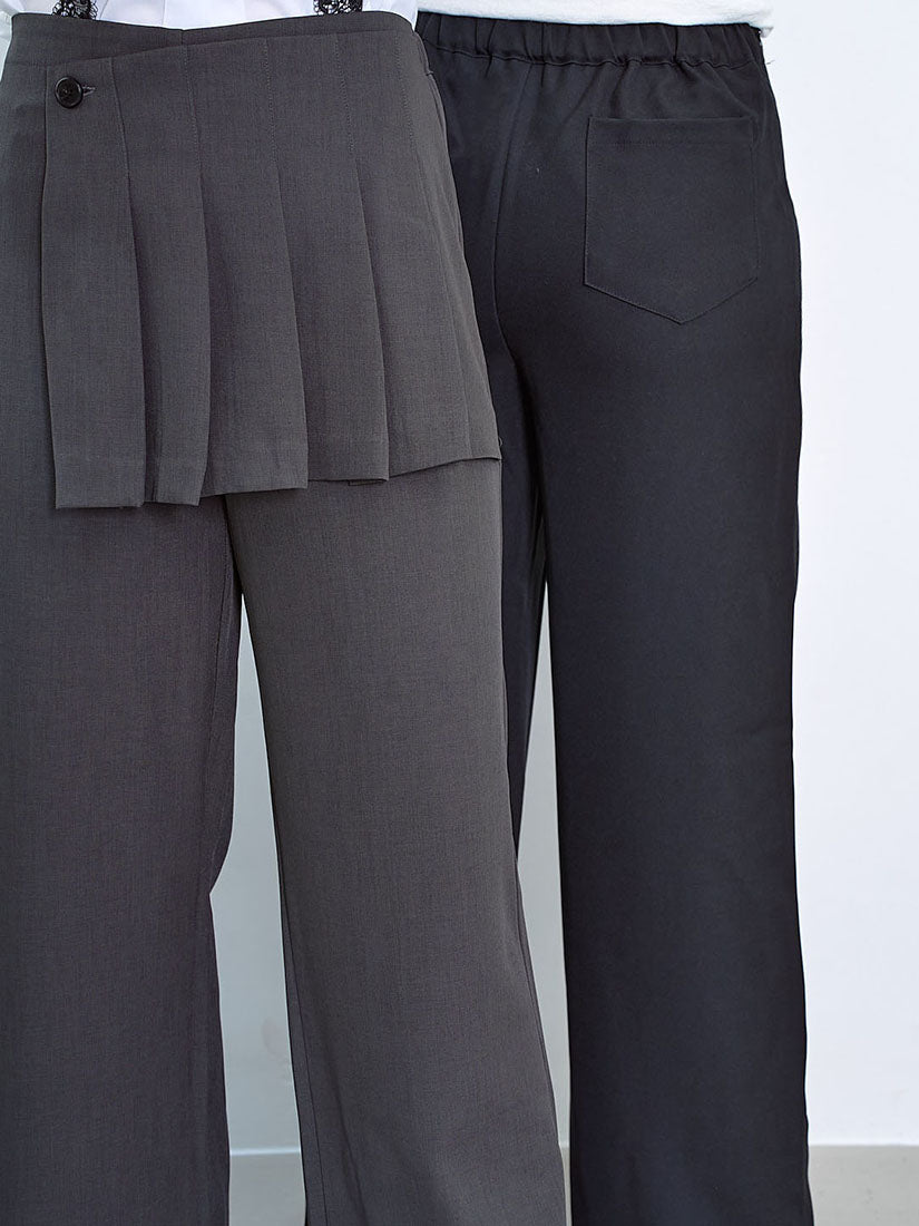 Pleated Panel Pants (2 Colours)