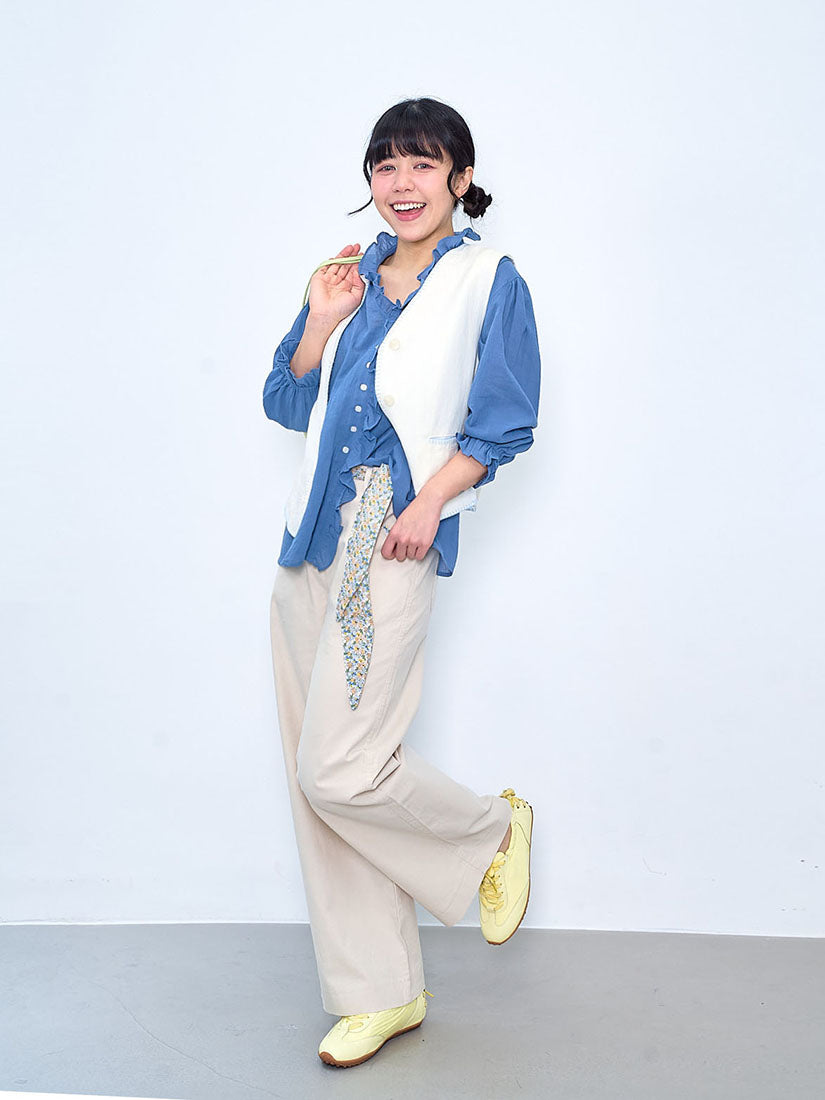 Floral Perforated Embroidered Vest