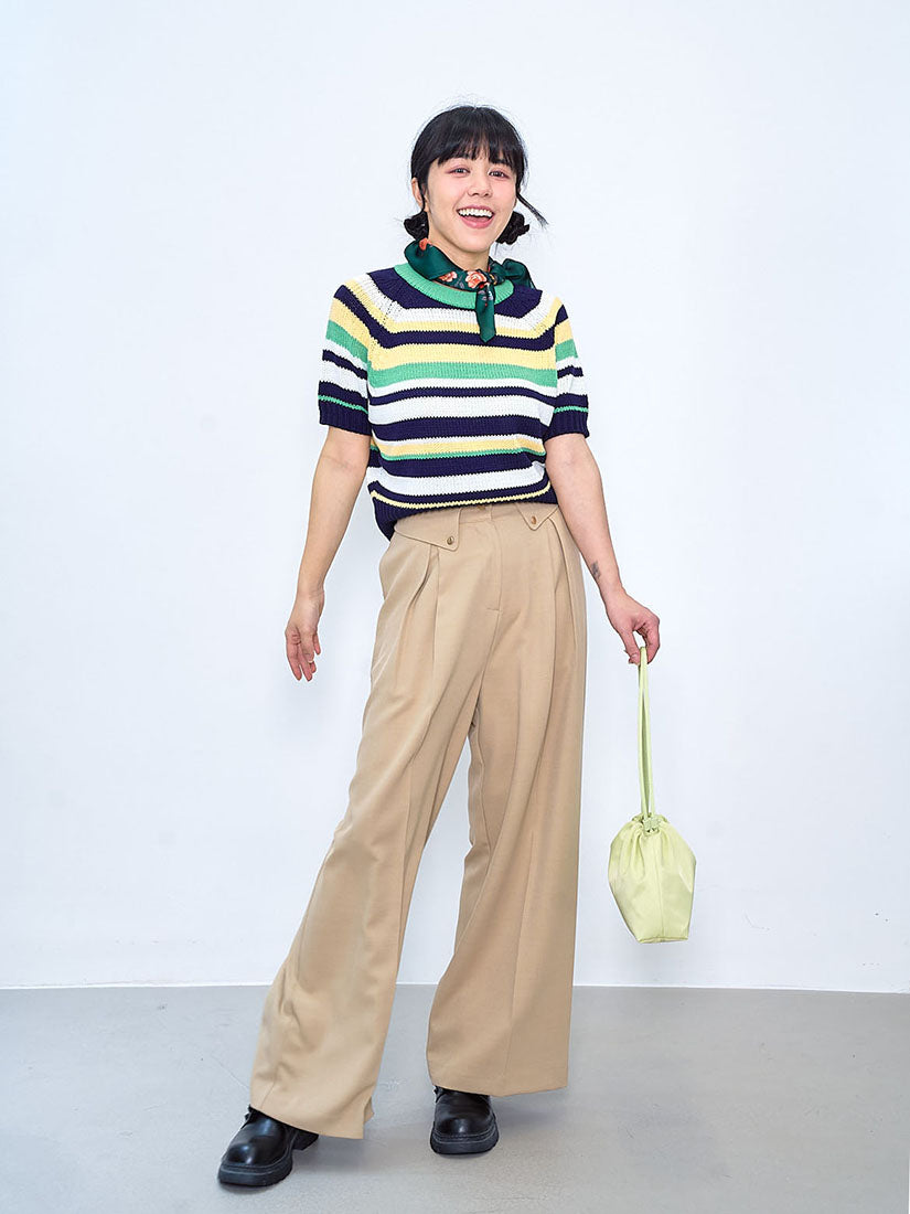 Collar Waist Pants (2 Colours)