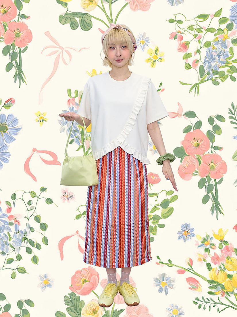 Ruffle Trim Tulip Top (2 Colours)