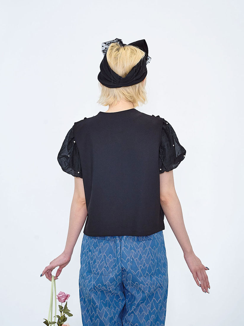 Ruffle Trim Open Front Vest (2 Colours)