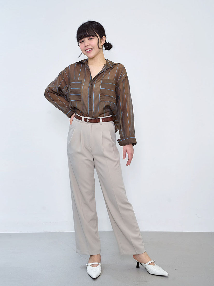 Belted Pleated Pants (2 Colours)