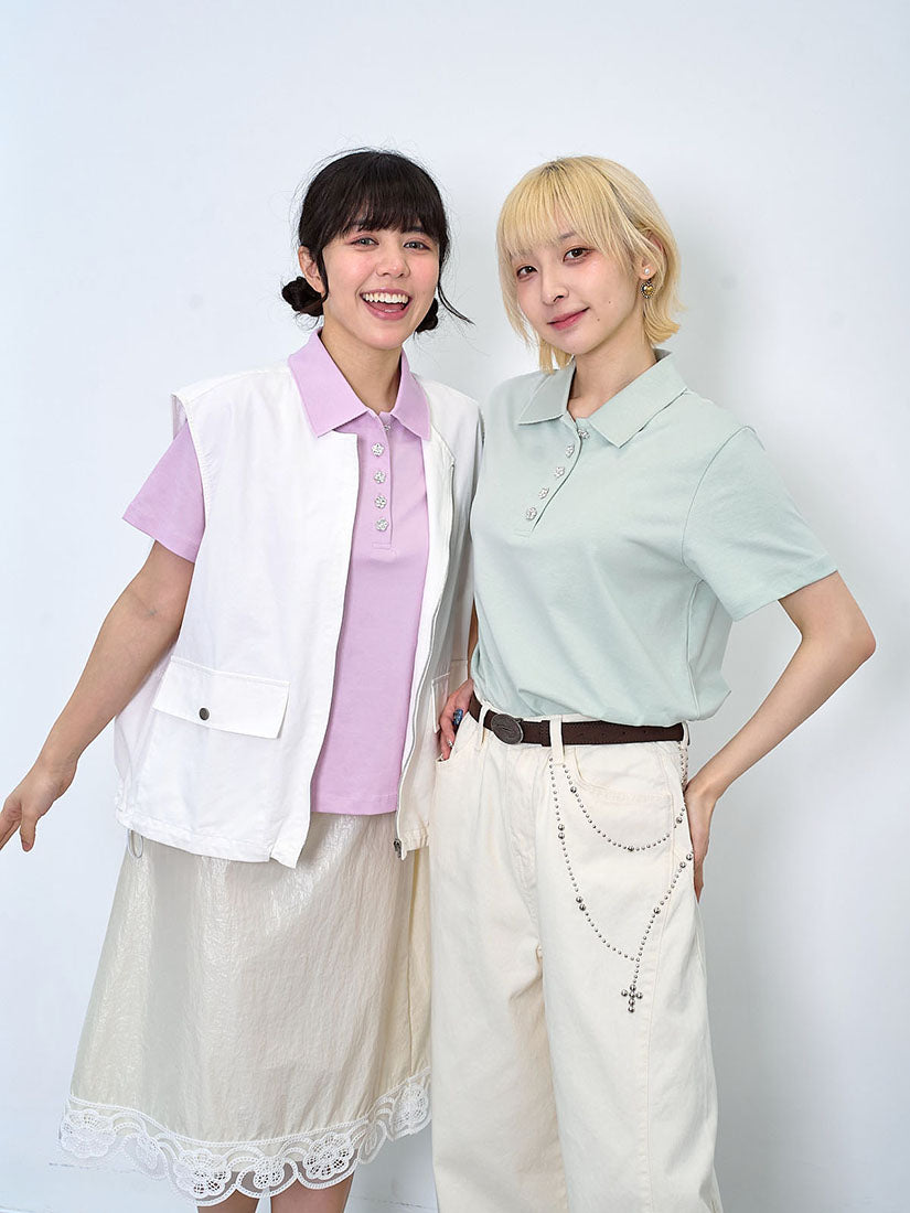 Drawstring Waist Zip Up Vest Jacket (2 Colours)