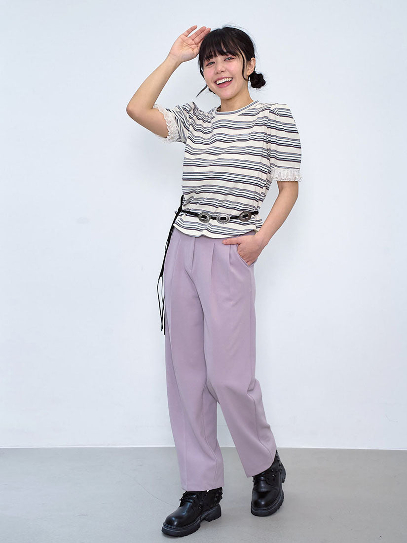 Belted Pleated Pants (2 Colours)