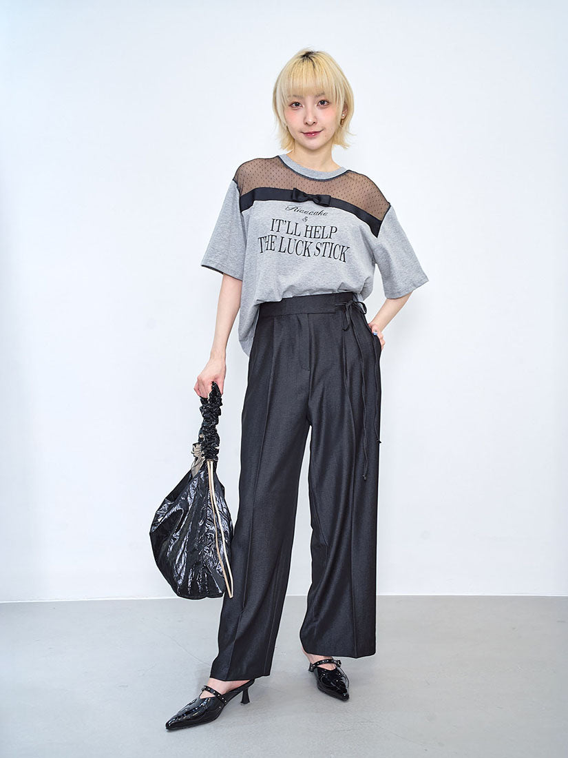 Ruffle Strap Shiny Shoulder Bag (3 Colours)