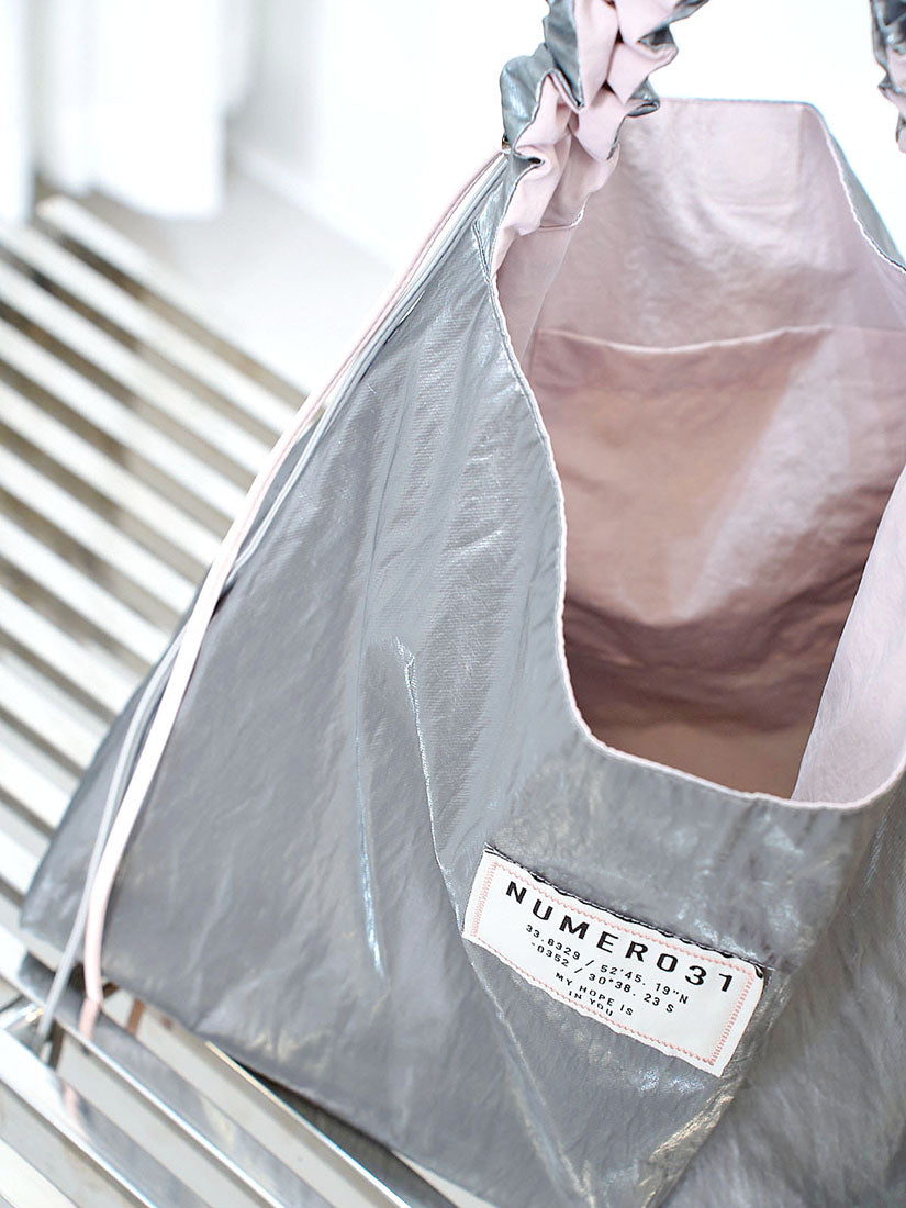Ruffle Strap Shiny Shoulder Bag (3 Colours)