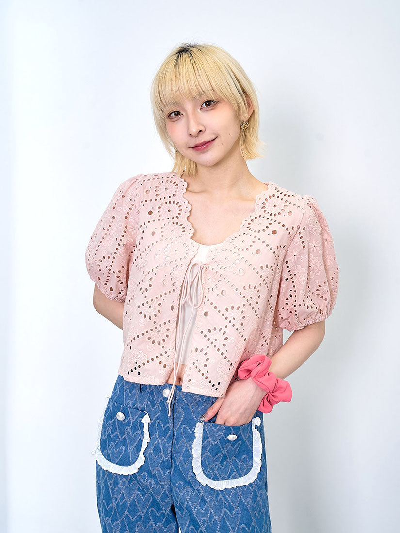 Floral Perforated Jacket (2 Colours)
