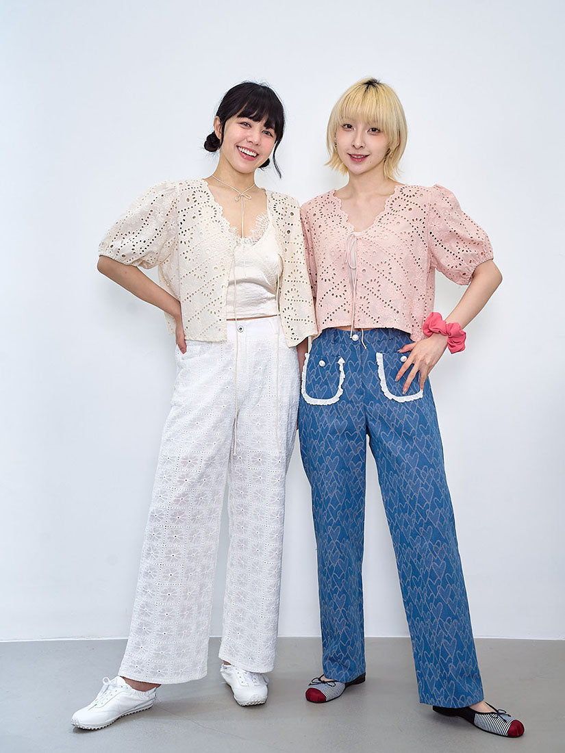 Floral Perforated Jacket (2 Colours)
