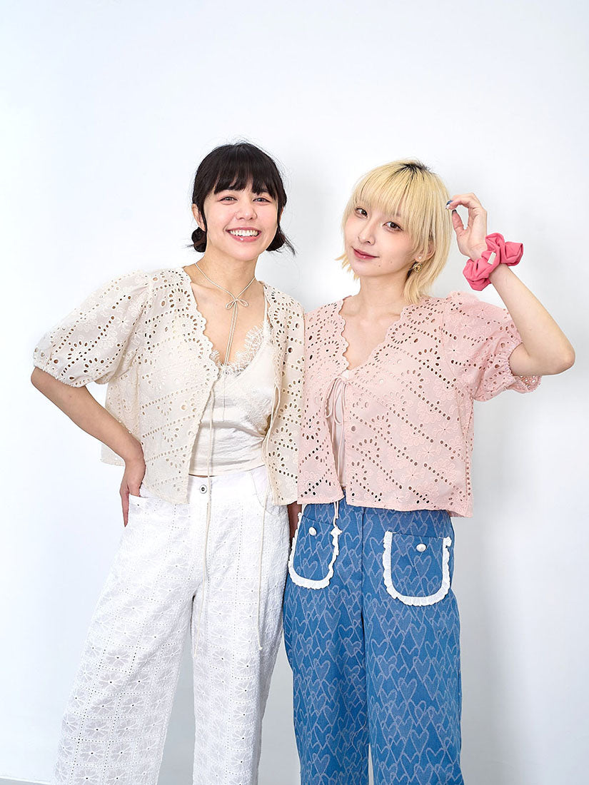 Floral Perforated Jacket (2 Colours)
