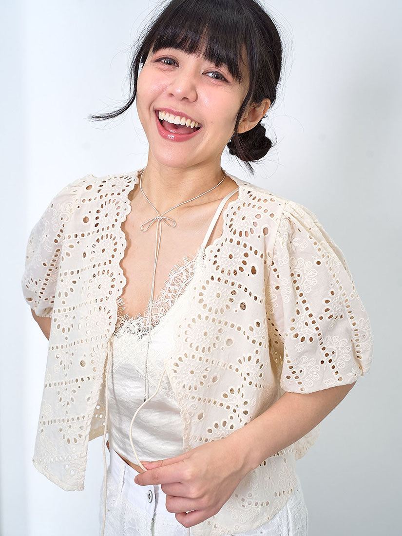 Floral Perforated Jacket (2 Colours)