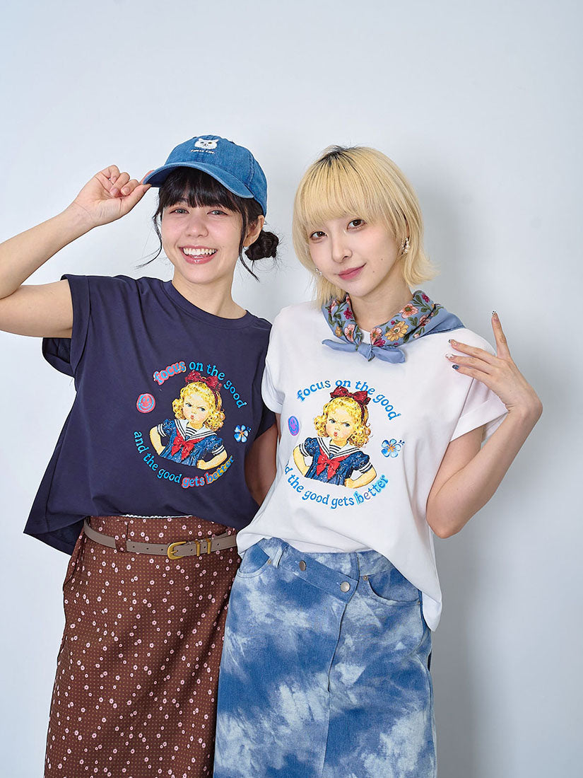 Sulking Girl Printed Tee (2 Colours)