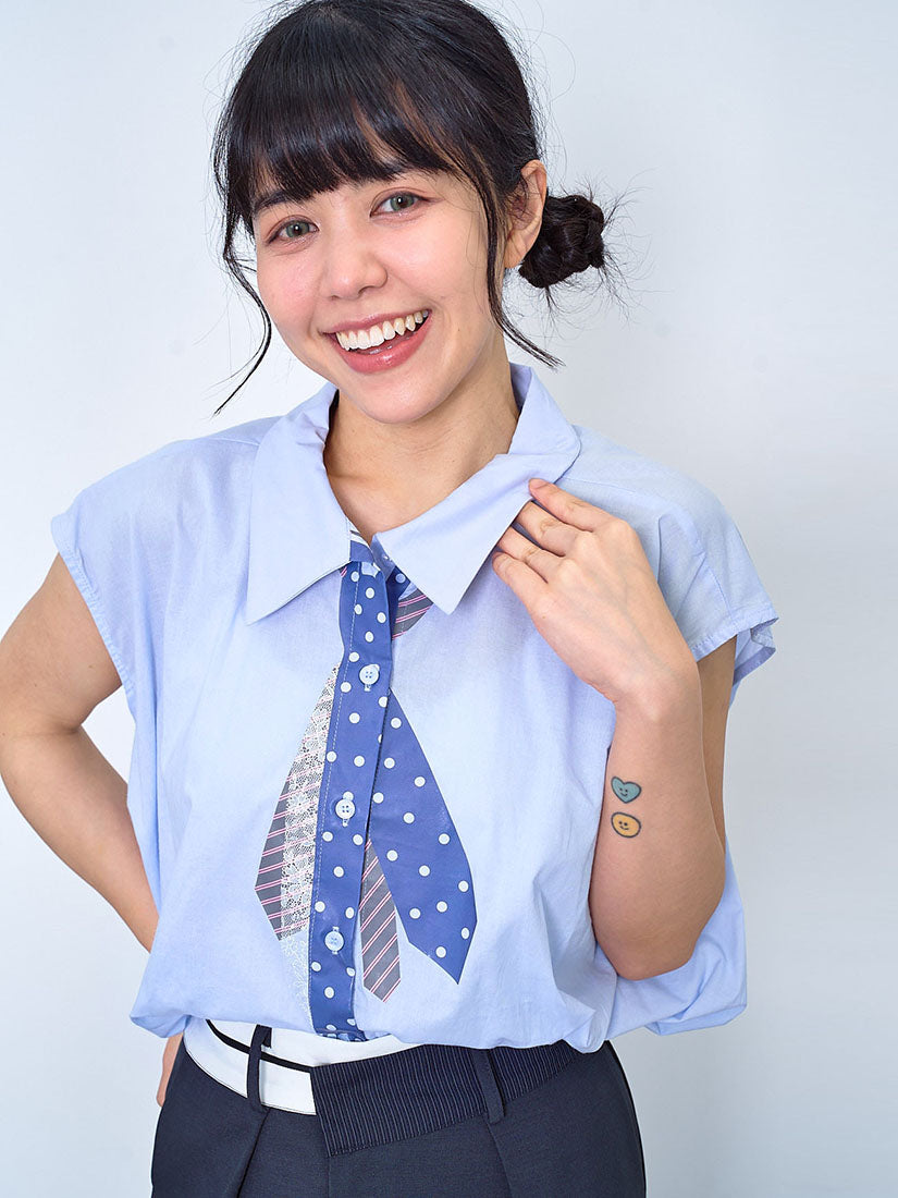 Tie Printed Vest Shirt (2 Colours)
