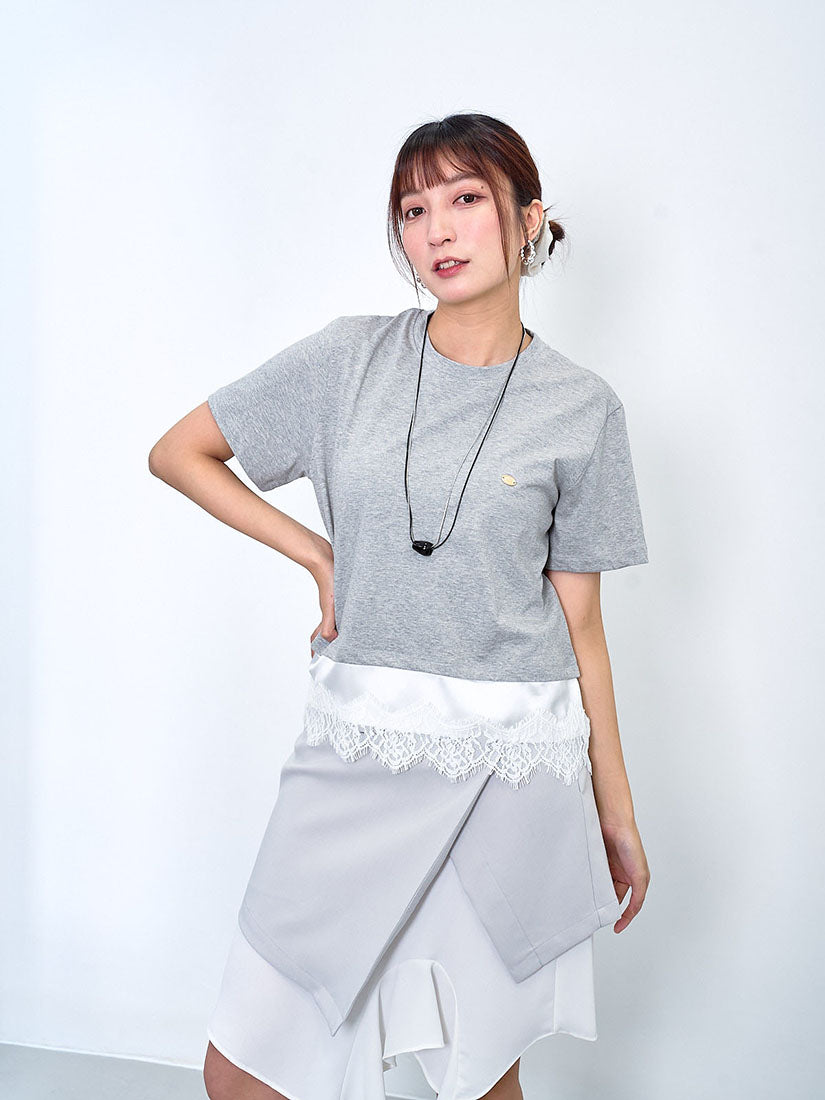 Asymmetric Chiffon Layered Wrap Skirt (2 Colours)