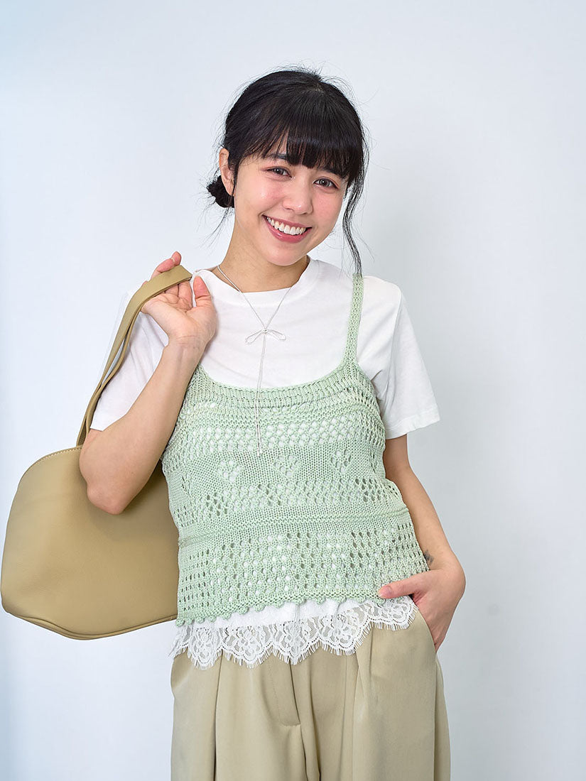 Pointelle Knitted Camisole (3 Colours)