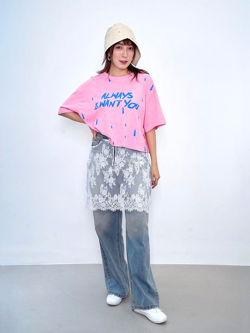 'Always I Want You' Paint Drips Tee (3 Colours)