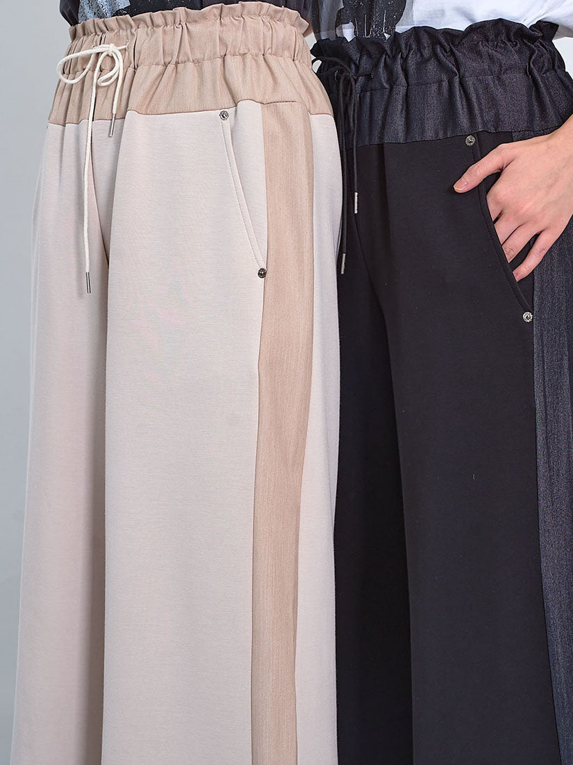 Paperbag Waist Panel Pants (2 Colours)