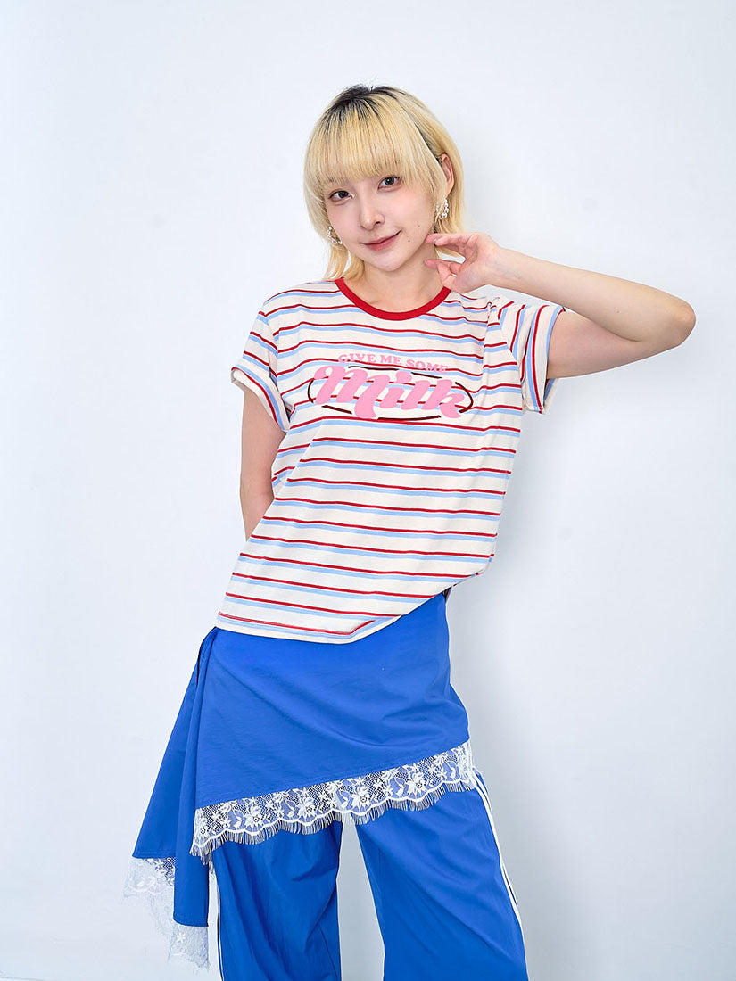 'Milk' Striped Tee (2 Colours)