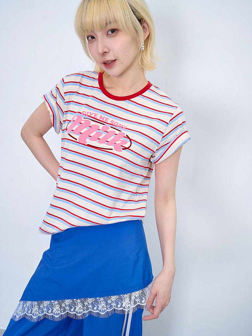 'Milk' Striped Tee (2 Colours)