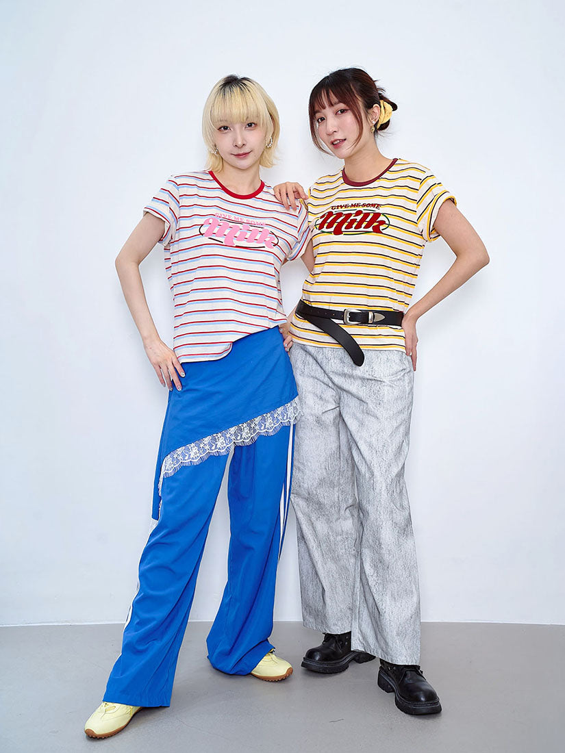 'Milk' Striped Tee (2 Colours)