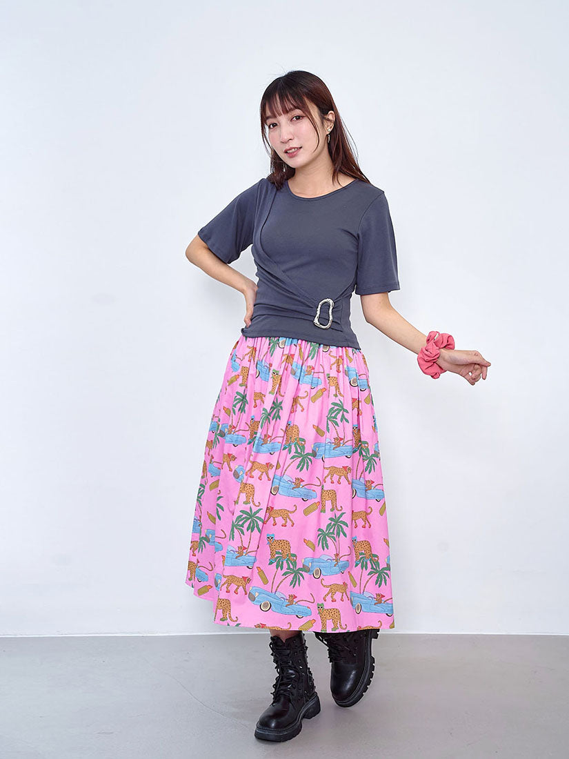 Trendy Leopard Printed Skirt (2 colours)
