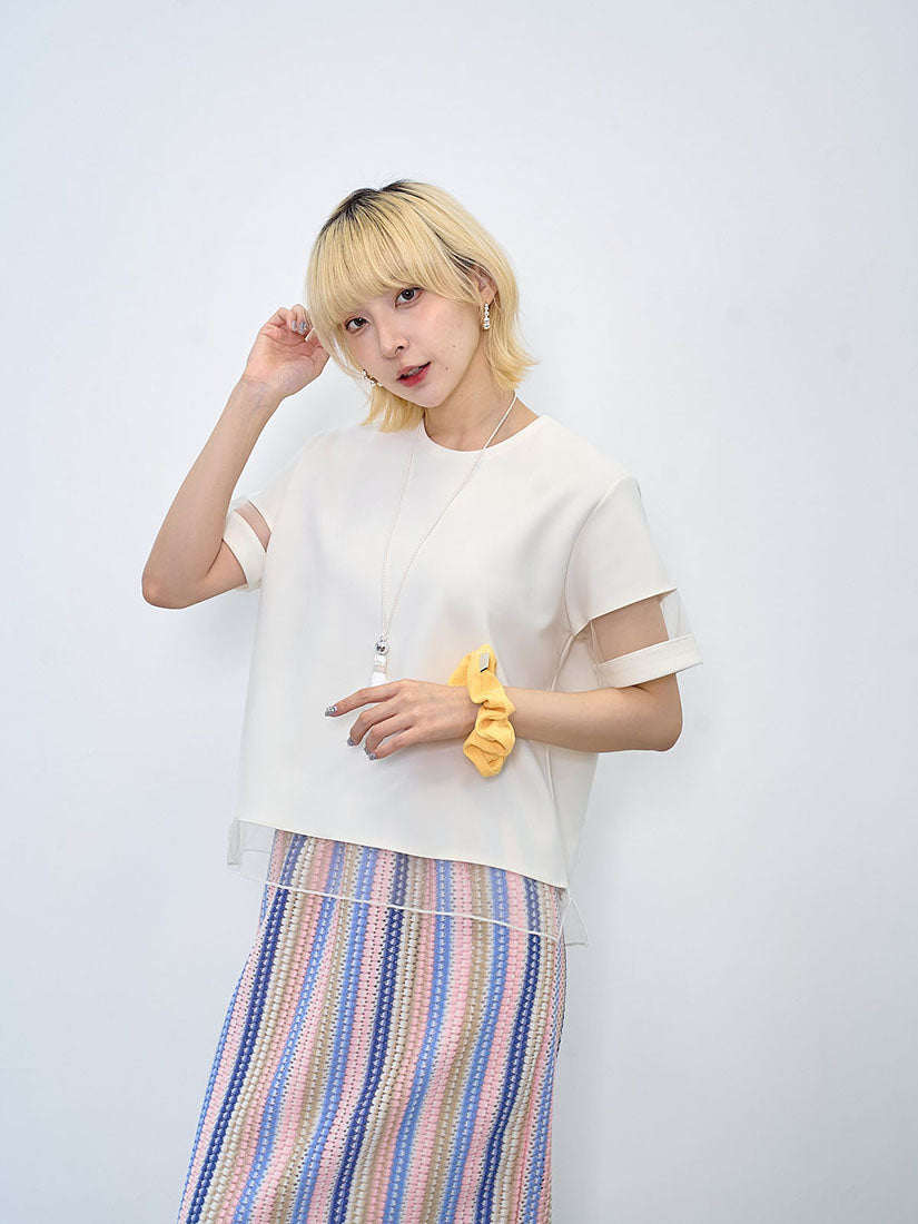 Mesh Trim Minimalist Top (2 Colours)