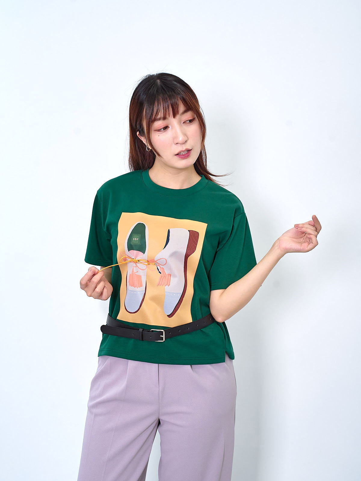3D Shoelace Printed Tee (2 Colours)