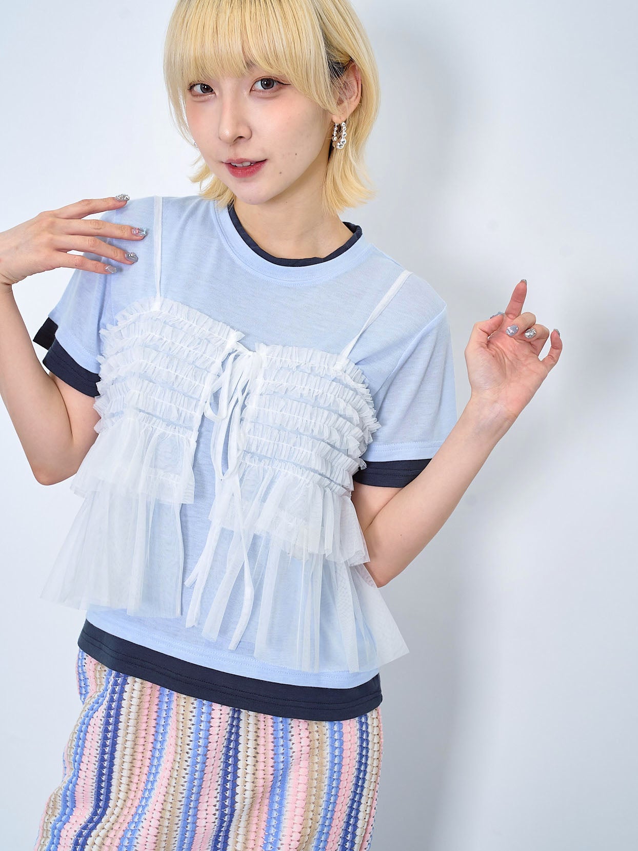 Faux Double Soft Tee (2 Colours)