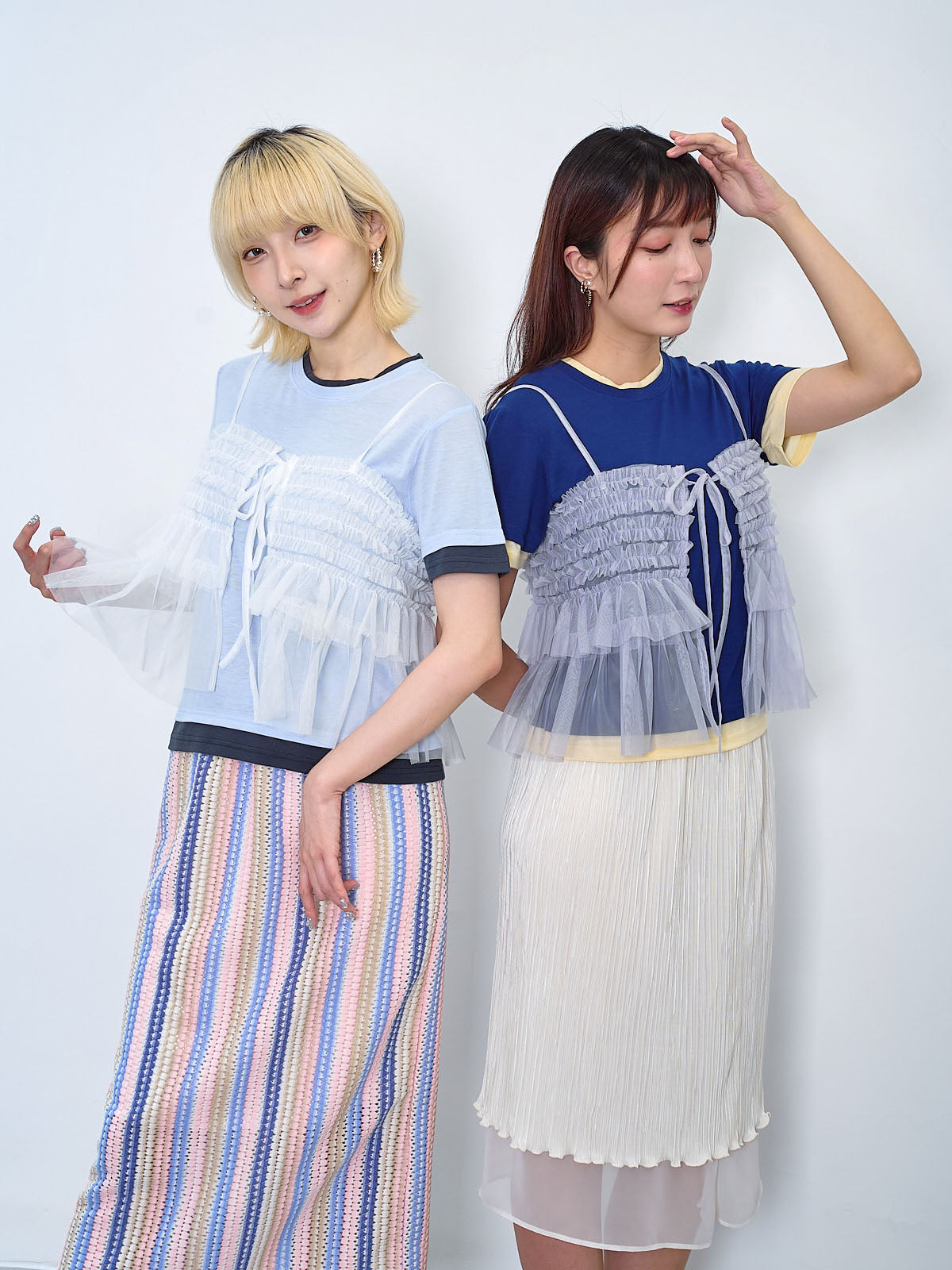 Faux Double Soft Tee (2 Colours)