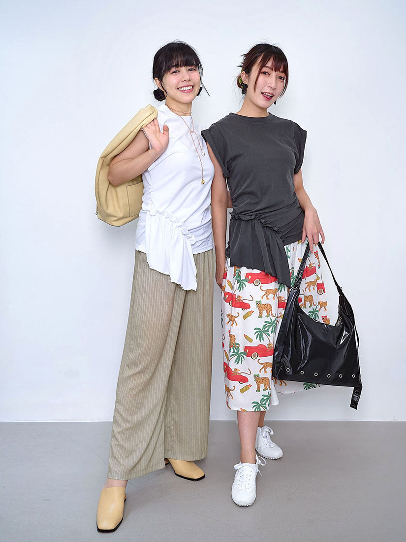 Asymmetric Ruffle Drape Top (2 Colours)