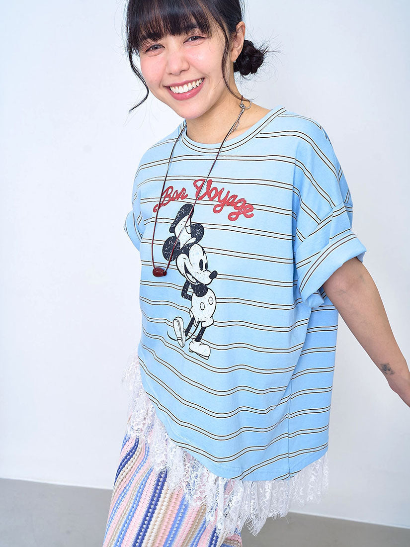 Steamboat Willie Mickey Striped Tee (2 Colours)