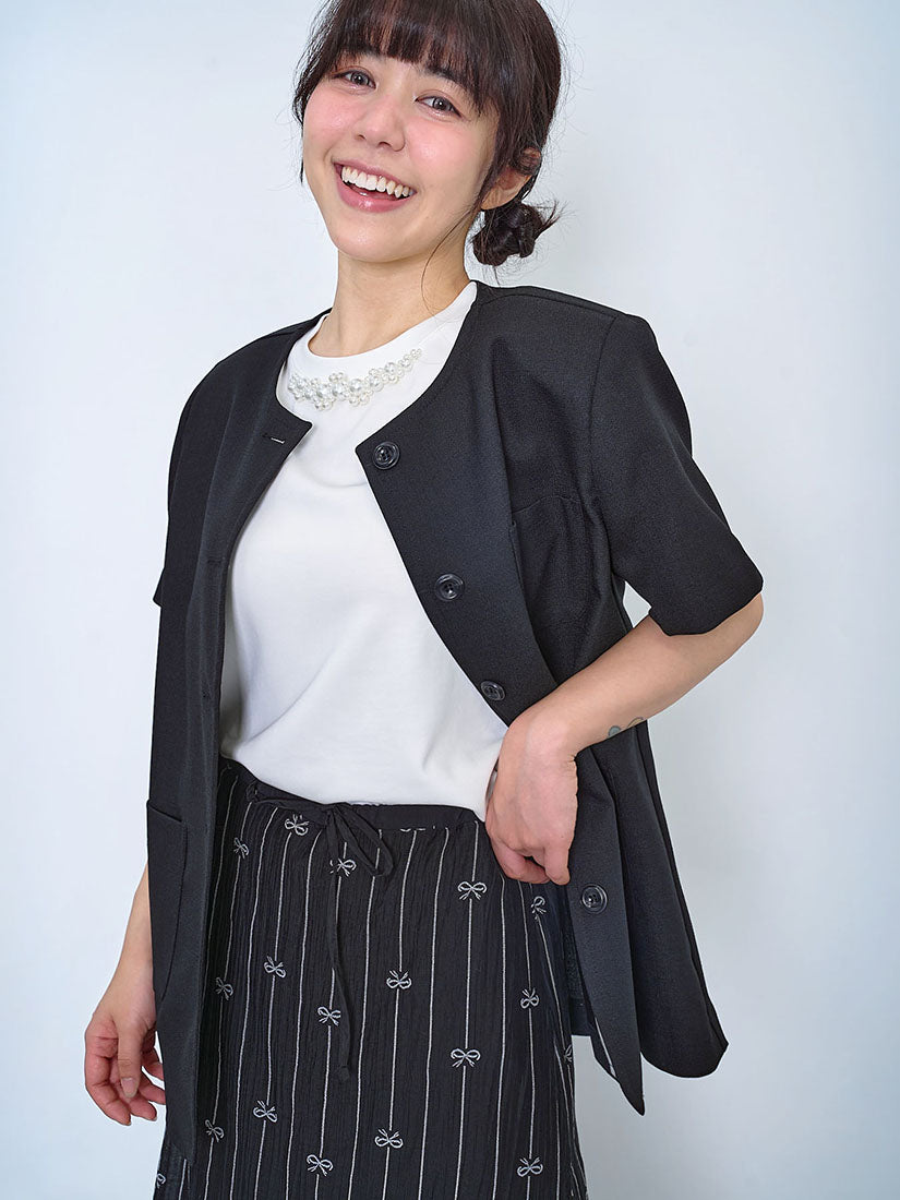 Short Sleeve Pocket Blazer (2 Colours)