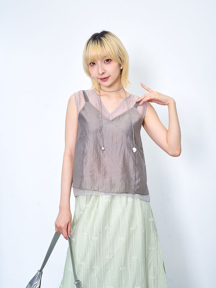 Camisole Layered Vest Top (2 Colours)