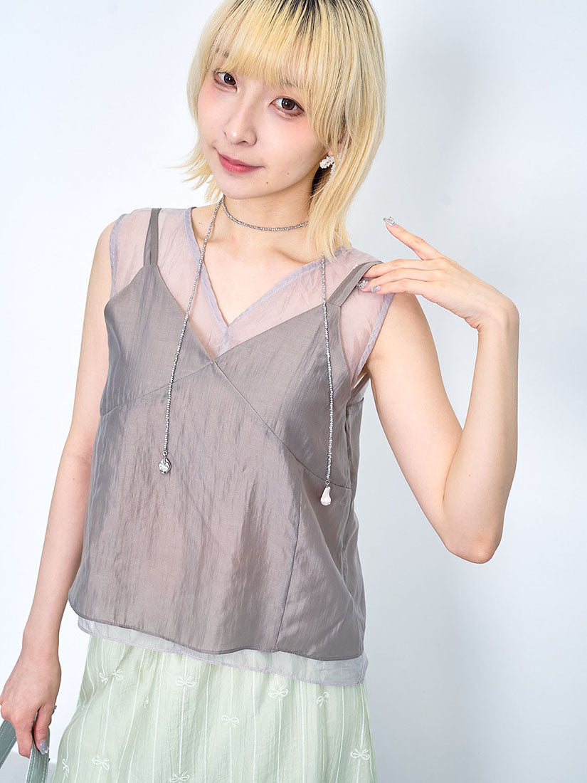 Camisole Layered Vest Top (2 Colours)