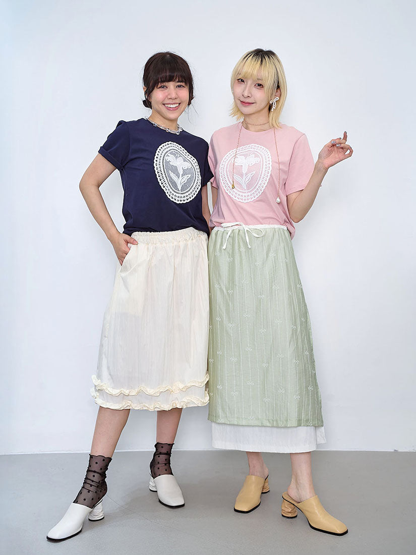 Embroidery Lace Doily Tee (2 Colours)