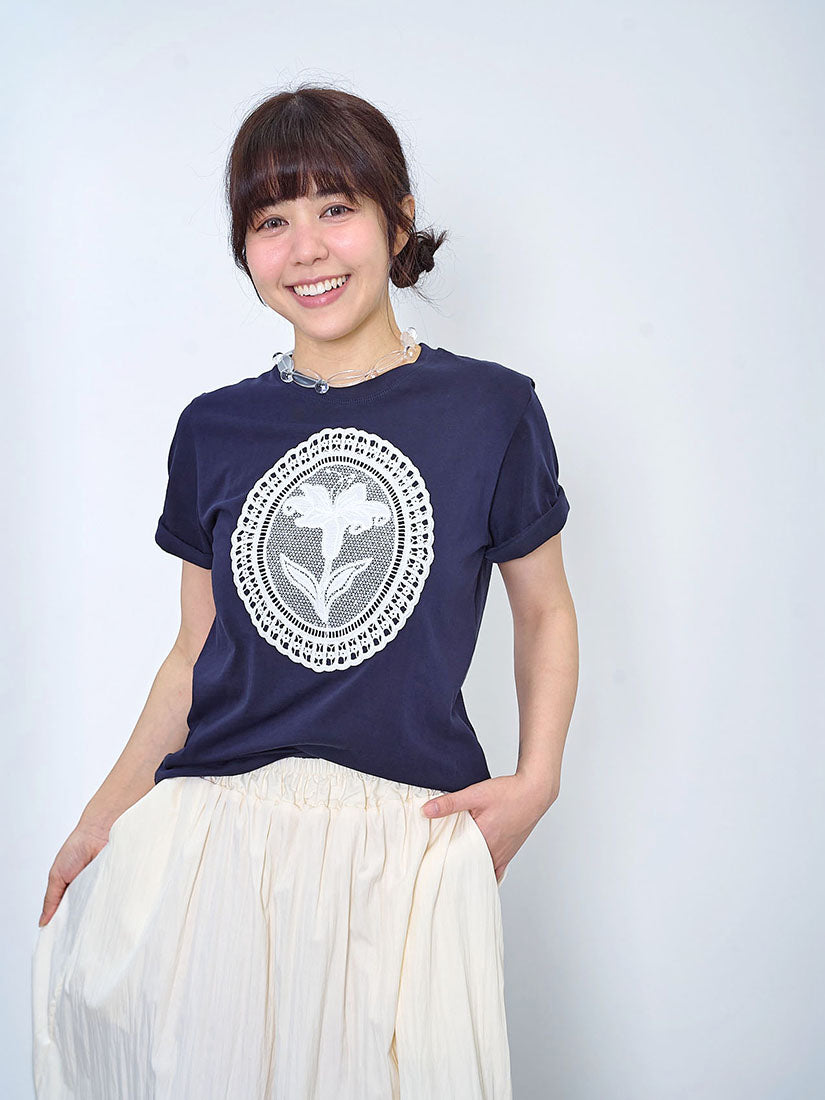 Embroidery Lace Doily Tee (2 Colours)