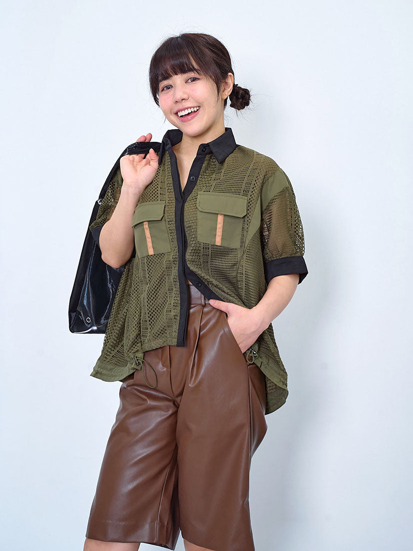 Faux Leather Bermuda Shorts (2 Colours)