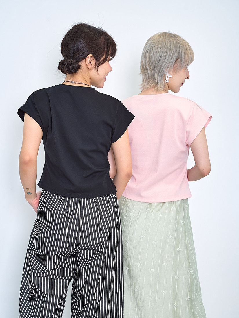 Asymmetric Knot Bow Front Tee (2 Colours)