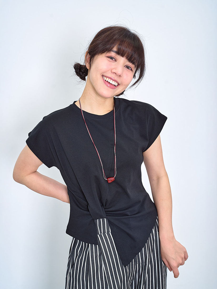 Asymmetric Knot Bow Front Tee (2 Colours)