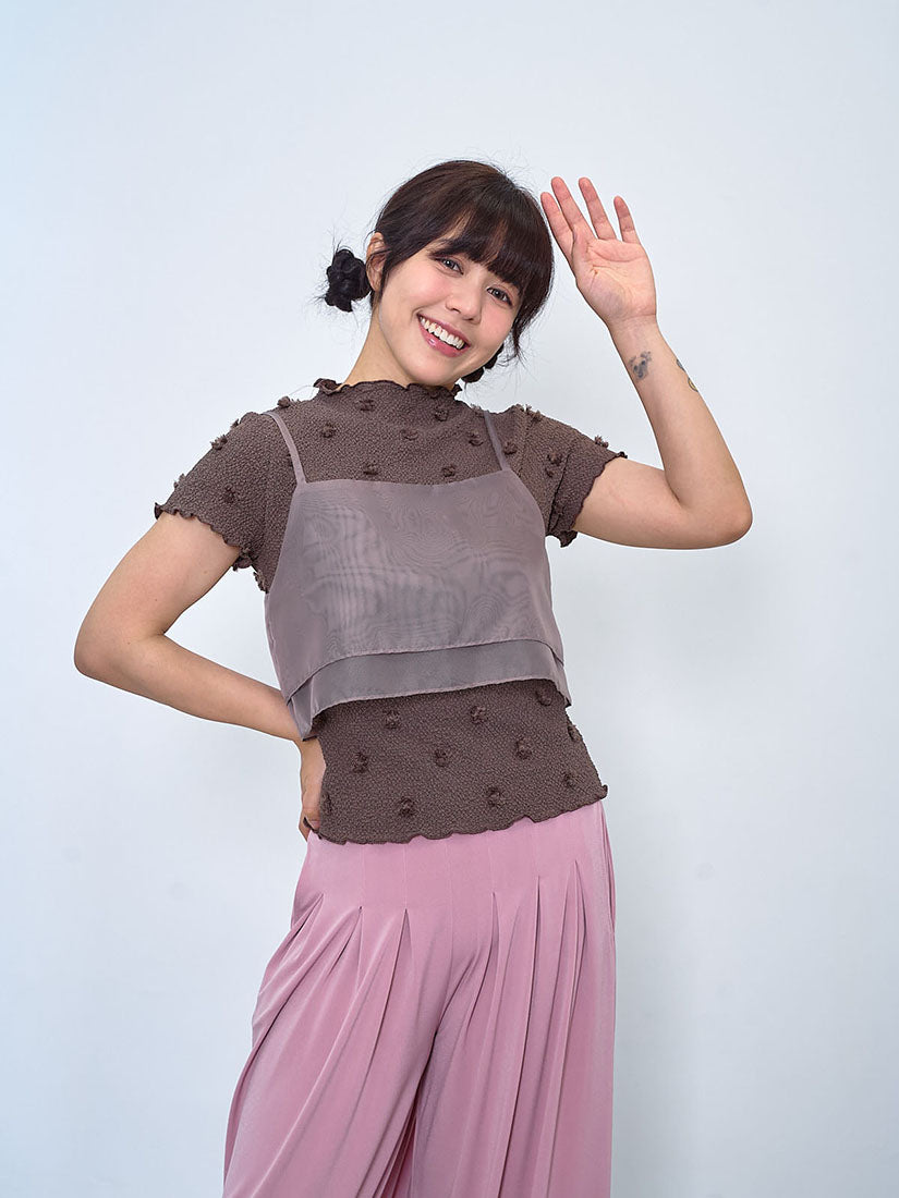 Pom-Pom Waffle Textured Top (3 Colours)
