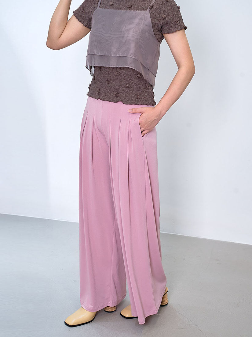 Stretchy Pleated Supersoft Pants (4 Colours)