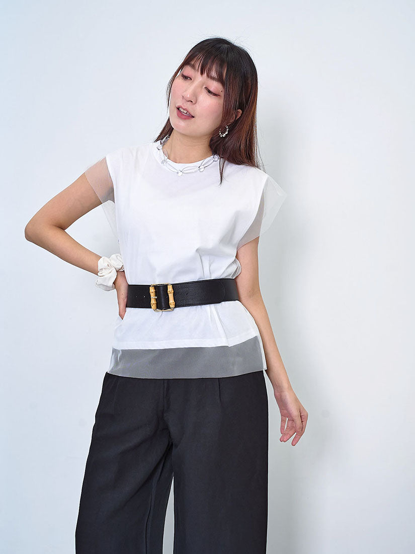 Mesh Cover Up Vest Tee (2 Colours)