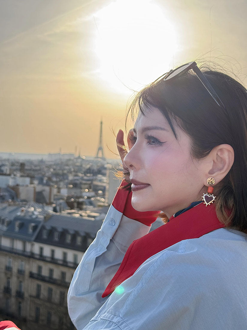 Red Heart Dangle Earrings