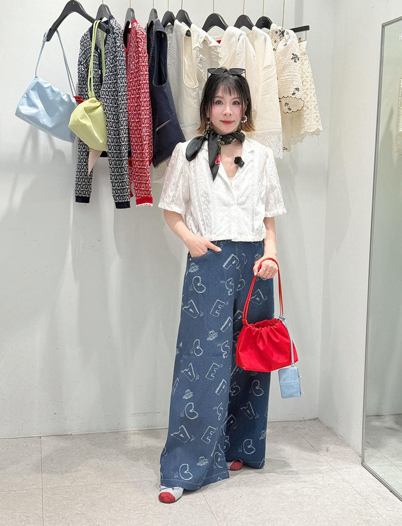 Drawstring Hem Embroidered Jacket