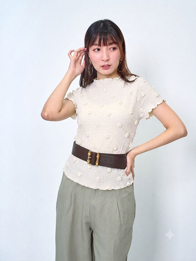 Pom-Pom Waffle Textured Top (3 Colours)
